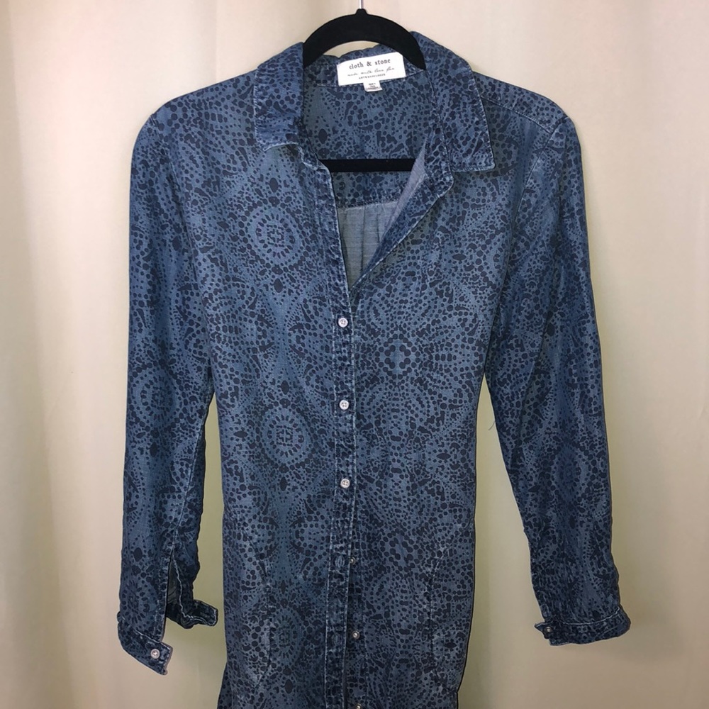 Anthroplogie Cloth & Stone adorable tie dress PS